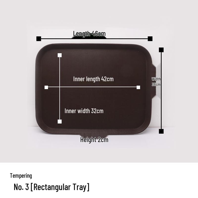Extra Large Non-Slip Rectangular Serving Tray for Restaurants & Hotels