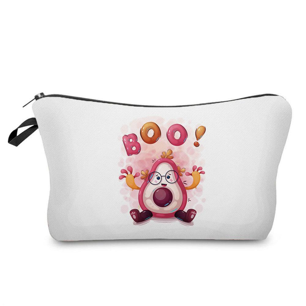 Women Avocado Print Cosmetic Bag Toiletries Organize Travel Storage Case 6700