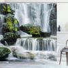 3D Nature Landscape Waterfall Scenery Waterproof Shower Curtain Bathroom Products Creative Polyester Bath Curtain With 12 Hooks