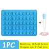 Silicone Mini Gummy Bear Mold DIY Chocolate Jelly Candy Cake Fondant Mould with Dropper Household Making Mold Baking Supplies