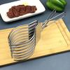 Pinces à découper le bœuf Acier inoxydable Trancheuse alimentaire Pince pour découper la viande Support Outil de découpe facile pour BBQ Pain Légumes Fruits