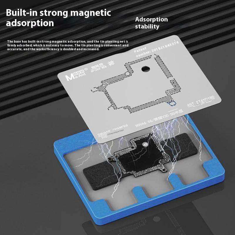 MAANT C2 Universal Magnetic Base CPU Motherboard Repair Mid-Layer Tin Soldering Platform for Phone Maintenance