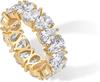 Waterdrop Moissanite Eternity Band Pear Cut Full Diamond Wedding Rings S925 Silver Stackable Wedding Ring for Women Men