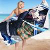 Anime Demon Slayers Beach Towels Ultra-fine Fiber Double-sided Velvet Beach Towels Versatile Bath Square Towel Beach Towel Gift
