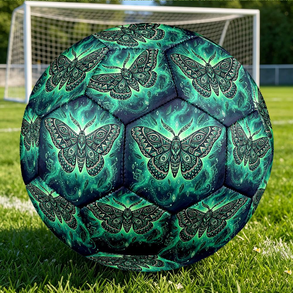 1pc Moth Themed Soccer Ball, Size 5, Lightweight PVC Material, Outdoor Training Soccer Ball Gift. q62297