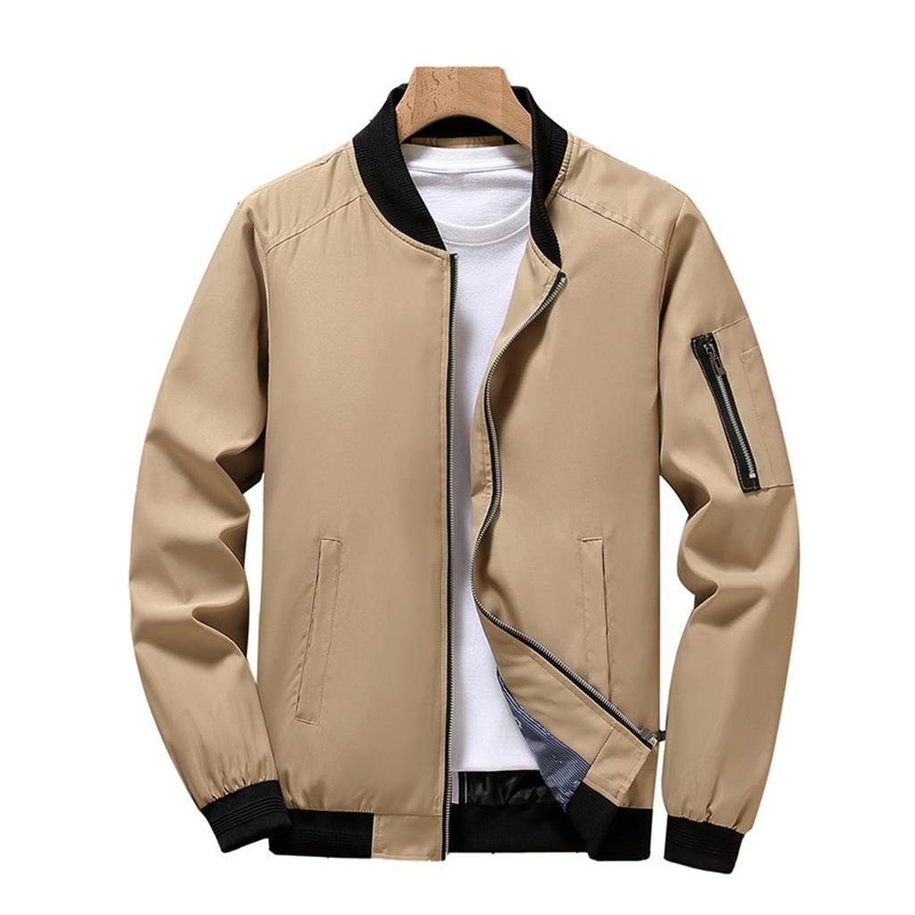Spring And Youth Men's Stand Collar Zipper Casual Jacket Men's Coat