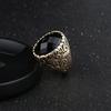 Mode Totem Gesneden Mannen Vingerring Ovaal Legering Feest Club Sieraden Verjaardagscadeau