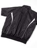 SSK Short Sleeve Shirt Black and White Size S Size Men's Pre-Jean Half-Zip (Mesh Lining), (9010), (Japan Small)