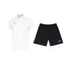 Li Ning Plain Simple Breathable Comfortable Versatile Short Sleeve Polo Shirt Casual Sports Set Unisex Polo Shirts White Black APLV495-1+YKSV147-2