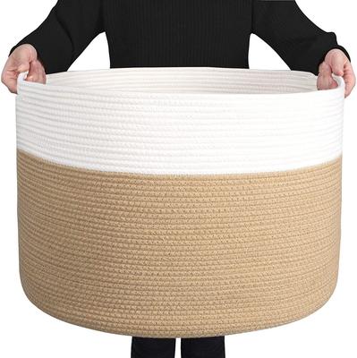 Cotton Rope Woven Basket - Foldable Wardrobe & Shelf Storage for Sundries