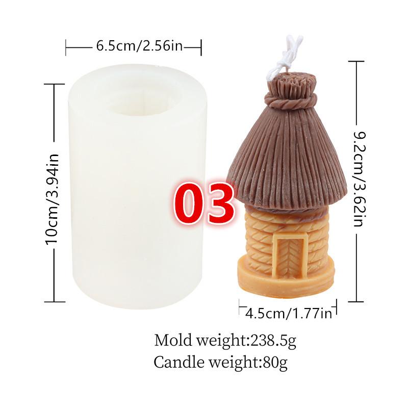 3D Honeycomb Cylinder Bee House Candle Silicone Mold DIY Handmade Making Scented Soap Resin Pastry Mould Family Desktop Ornament