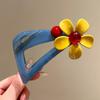 Contrast Tone Triangle Hair Clip Versatile Style Updo Hair Accessories Hollow Hair Clip  For Women