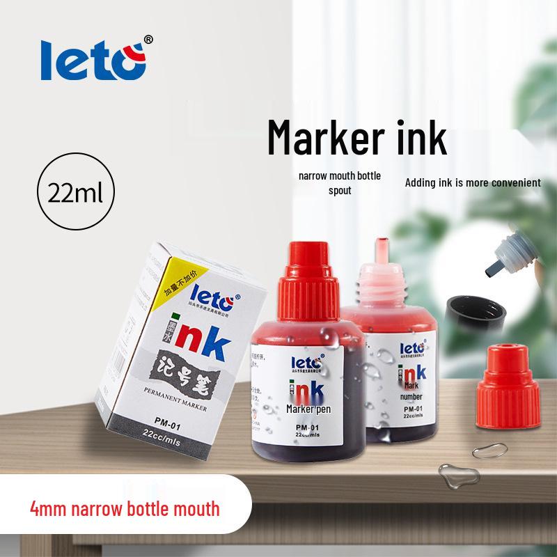 Lotu PM-01 Refillable Marker Pen, 22ml Ink, Red/Black/Blue for Teachers & Office Supplies