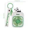 Portable Keychain Fan For Travel Small Cooling Fans Rechargeable Cute Panda Travel Fan Handheld Fan Gift