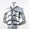 Belt Harness Men Lingerie Gothic Punk Exotic Tanks Leather Arm Caged Body Chest Muscle Harness Costume Belt with Metal O Rings