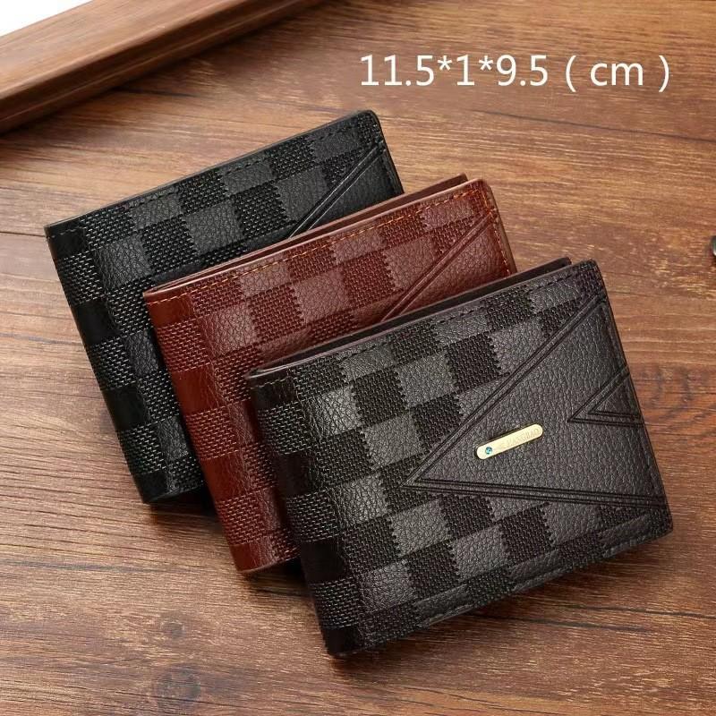 2025 new men's wallet, short style, wallet, youth horizontal style, light luxury, multi-card space.