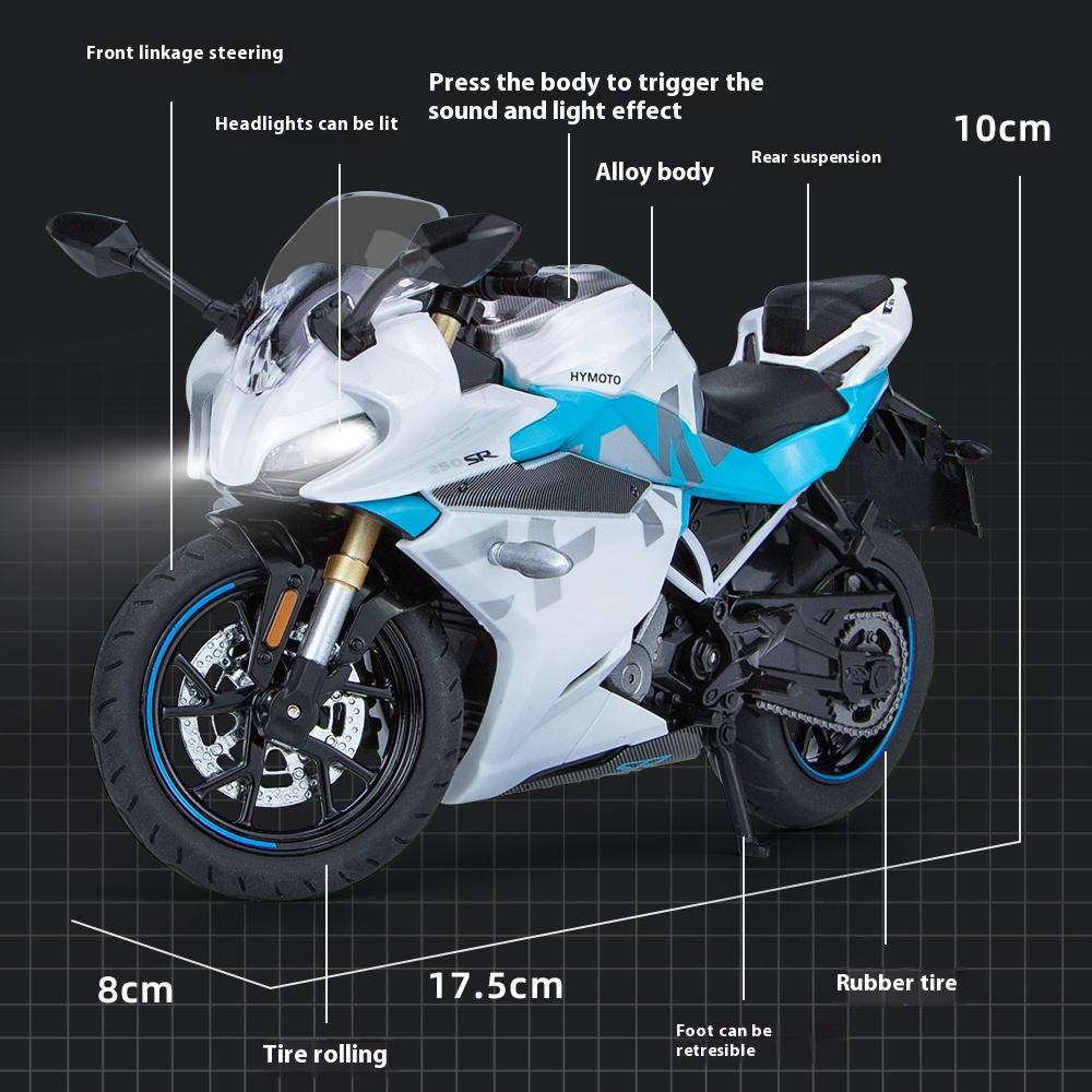 1/12 CFMOTO 250SR Motorradmodell, Simulierte Legierung Druckguss Kinderspielzeug, Motorradgeschenke für Jungen, Auto-Dekoration