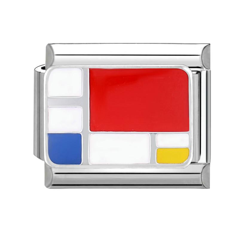 Handgefertigtes italienisches Rotes & Schwarzes Serie Leichter Luxus Charm Armband