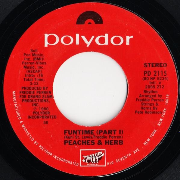

7inch Record PEACHES & HERB - Funtime PD2115 Polydor 1980 US Soul/Funk Used