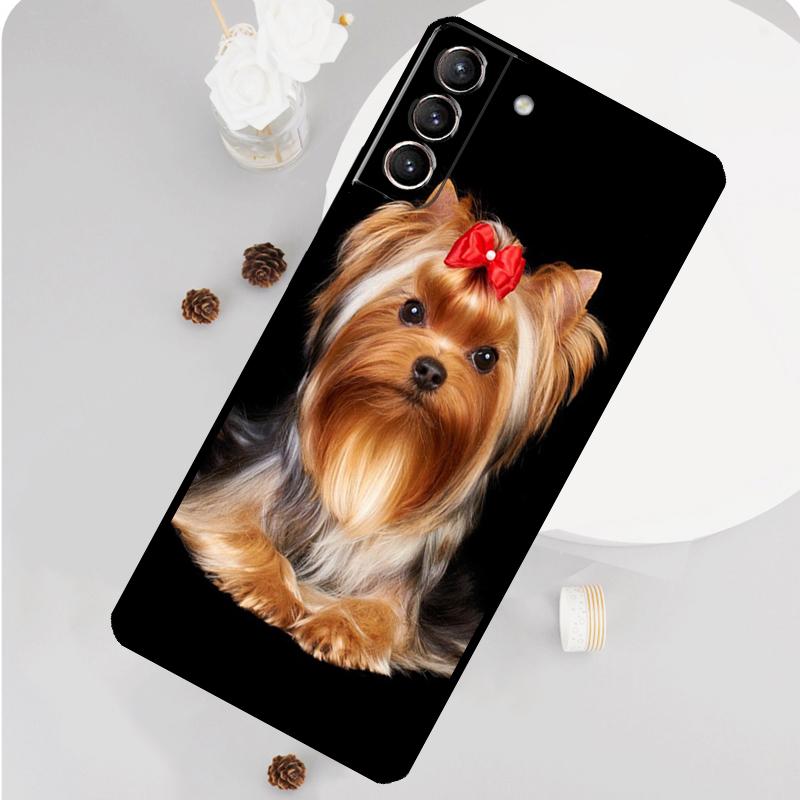 Yorkshire Terrier Dog Phone Case For Samsung Galaxy S26 S25 S24 S20 S21 S22 S23 Ultra S10 Plus S25 FE Funda Cover