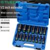16-Piece Pneumatic Air Cannon Hex Socket Set (10-32mm) for Electric Wrench