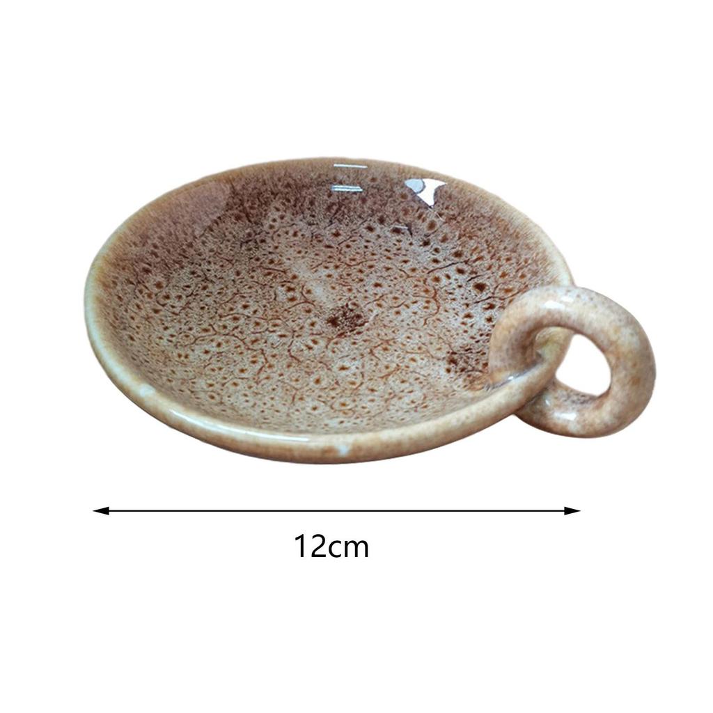 Ceramic Candle Plate Ornament Candlelight Stand Candle Holder for Dining Room