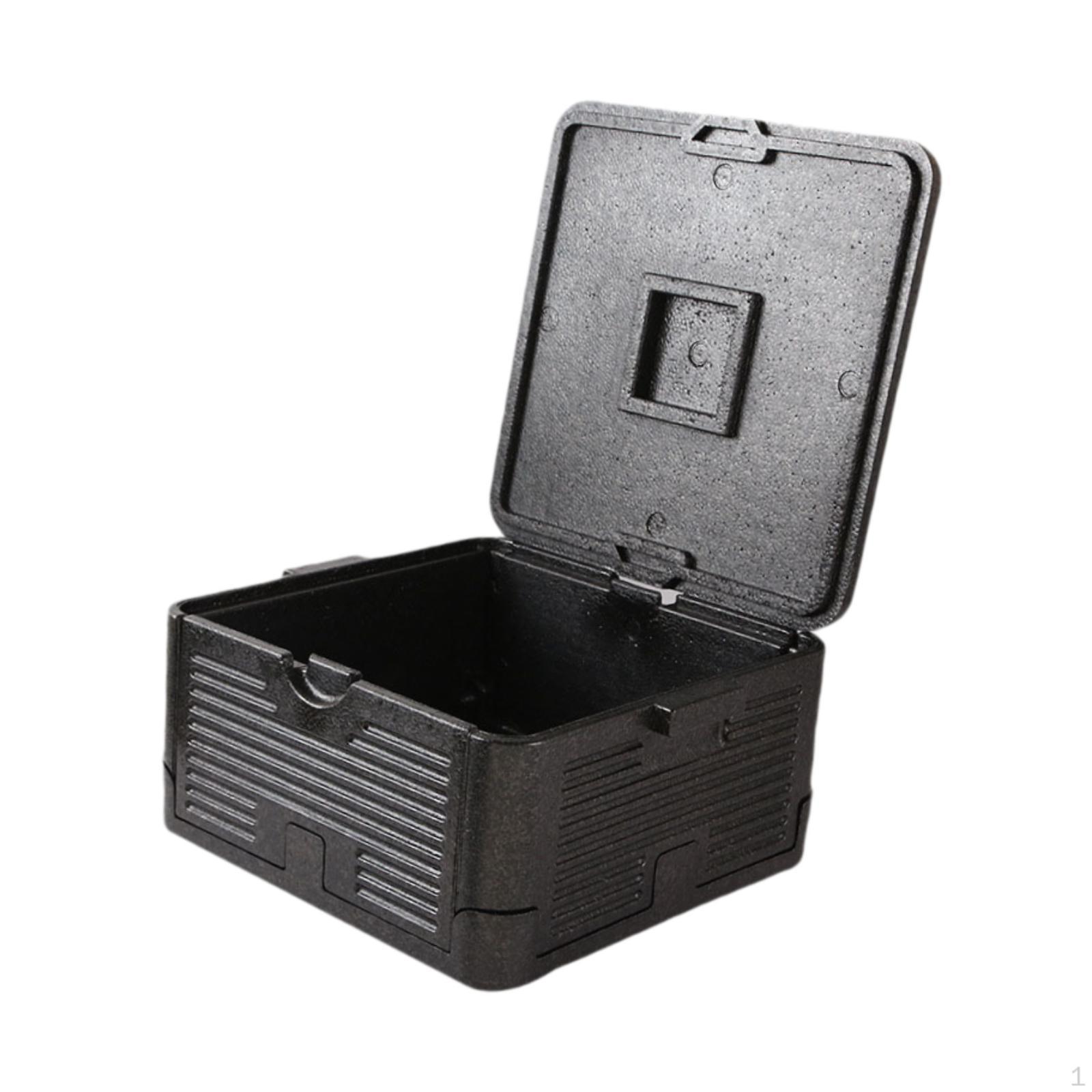 

Кемпинговый охладитель, складной, с крышкой, для хранения, многоразовый пенопластовый контейнер для еды S Black