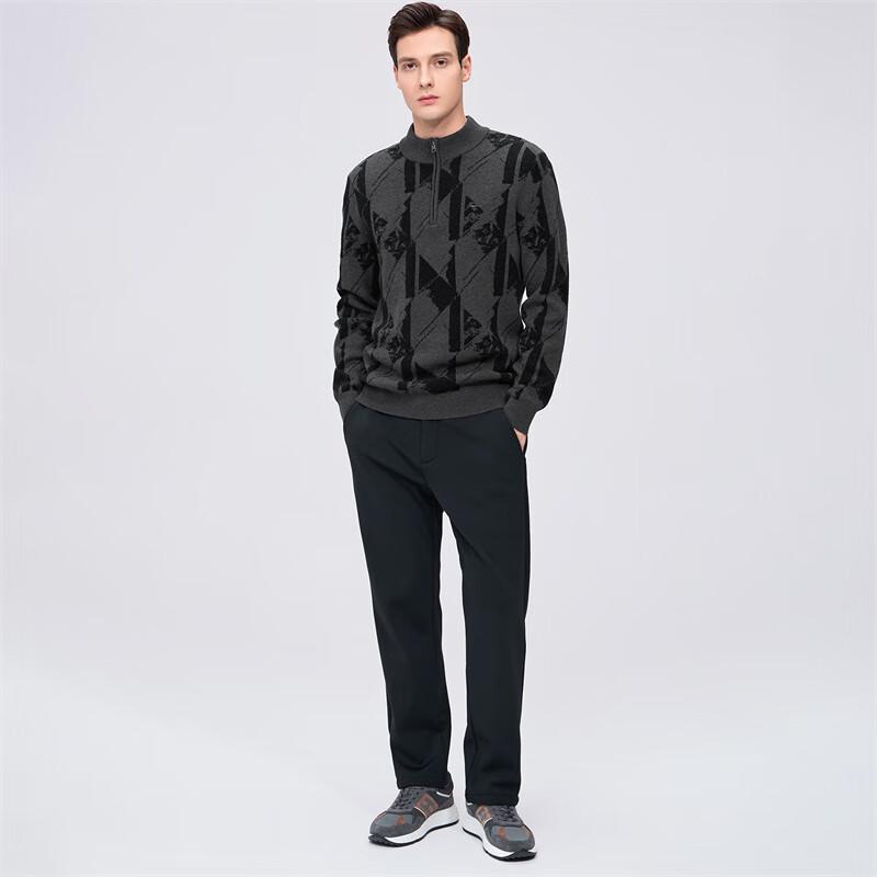 SEPTWOLVES Men's 100% Wool Thick Knit Sweater