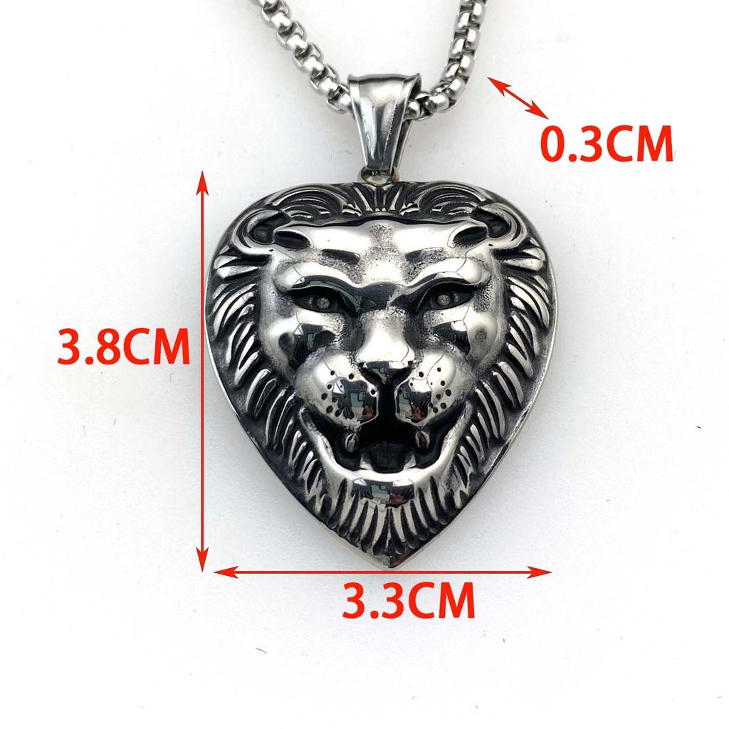 Necklace Retro Lion Head Trend Hip Hop Punk Pendant