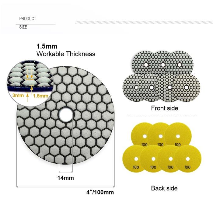 Tampons De Polissage - SHDIATOOL - 7Pcs - 100mm - Sec - Flexible