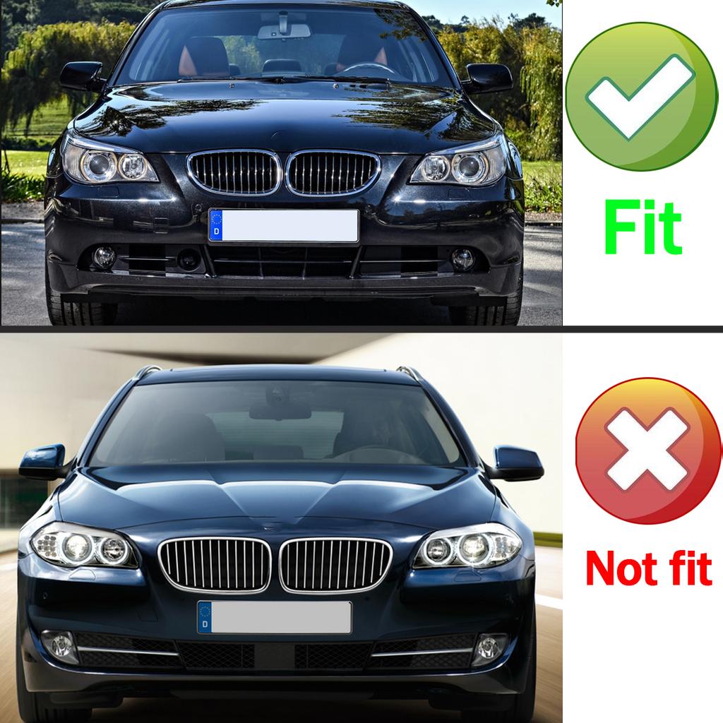 MAGICKIT Gloss Black M Color Front Kidney Grille Grill For 2003-10 BMW E60 E61 525i 535i RDMEV1