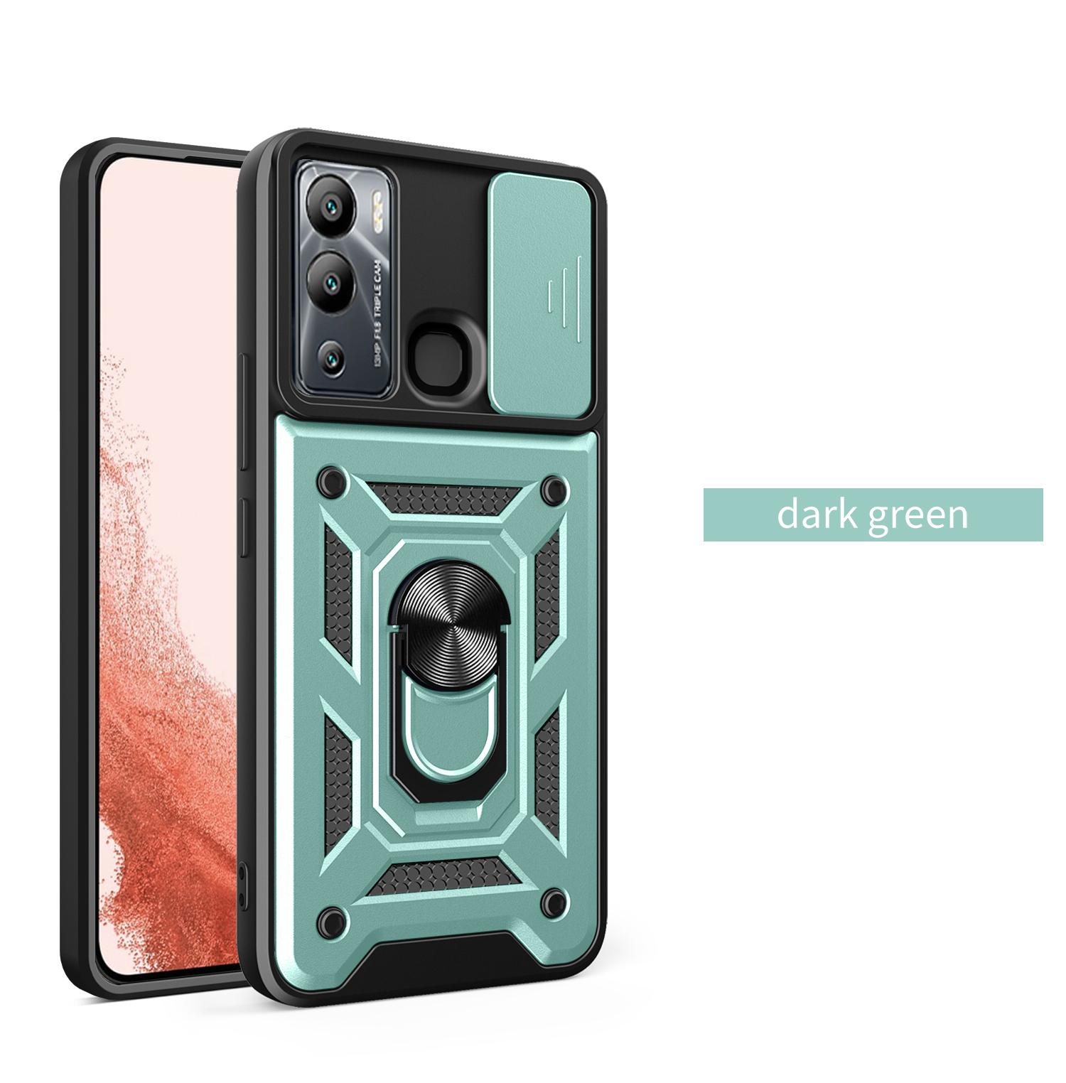 Для Infinixhot40I Hot40 Hot30Play Hot30I Hot30 Hot12Play Hot11S Nfc Чехол для телефона с защитой объектива и кольцом, магнитным держателем Infinix Hot 11S NFC black