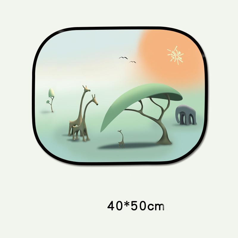 Car Sun Shade UV Protection Electrostatic Adsorption Car Window Sunshade For Kids Universal Auto Curtain Outdoor Sunscreen