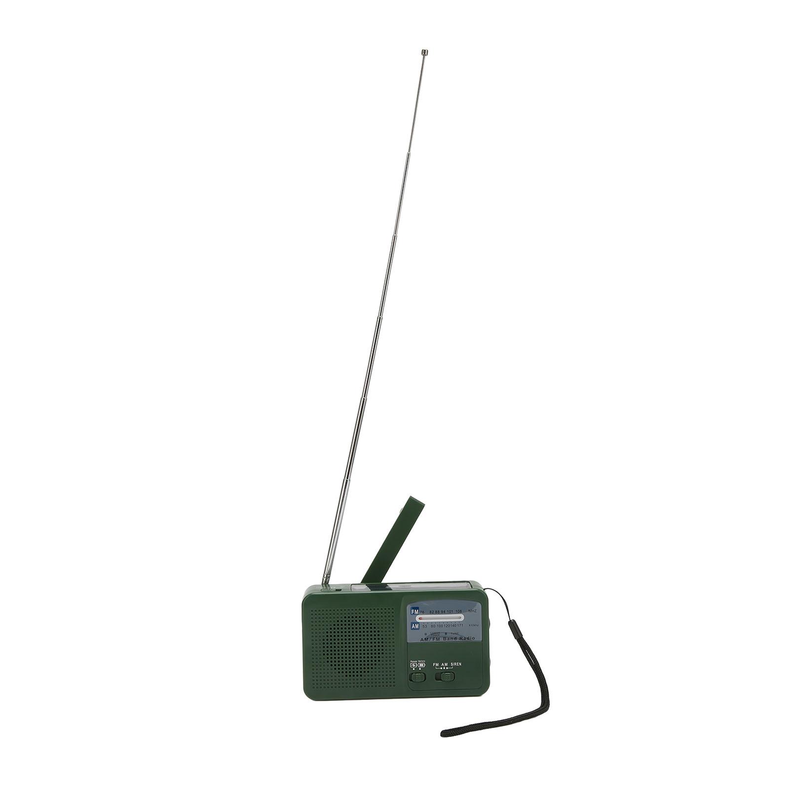 

Solar Hand Crank Radio Multifunction Portable Rechargeable Emergency Radio with LED Flashlight for Camping Outdoor