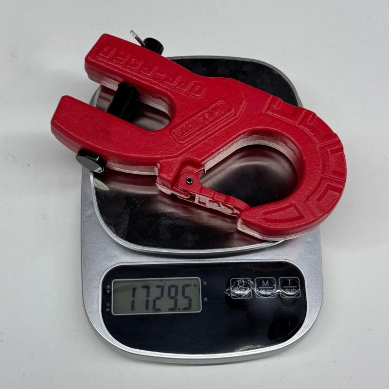 3/8" Tow Winch Hook Vehicle Winch Hook 32000Lbs Capacity Ergonomic Clevis Clip 10T Winch Hook for Truck Trailer