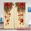 2D Flat Printing,JIT 2pcs, Curtains (Without Rod) Festive Ornaments(3) Chic Curtain Fabric Prints Light Filtering Curtains Home