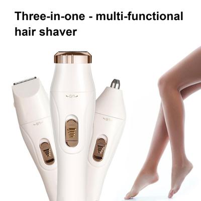 Afeitadora eléctrica multifuncional 3 en 1 con 3 cabezales, recargable por USB, portátil, para rostro, cuerpo, bikini, brazos, piernas, depiladora, recortadora.