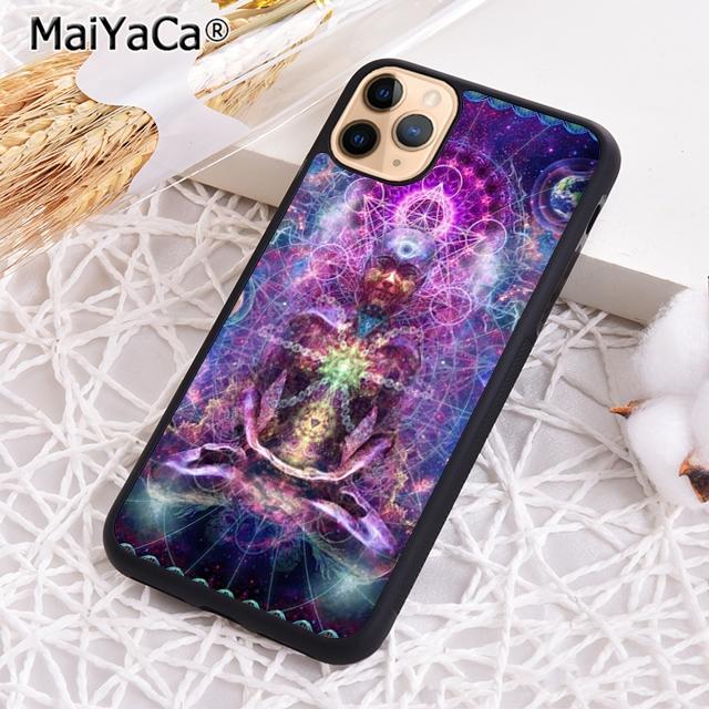 Neon Psychedelic Trippy Buddha Art Phone Case For iPhone 17 Air 16 Pro Max 15 14 Plus 12 13 Shell Cover Coque