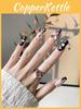 Handmade Y2k Nail Stickers In Spicy Girl Style With Love Heart And Star Patterns