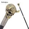 Yellow Horn Cattle Resin Skull Head Walking Cane Fashion Decorative Steel Stick Gentleman Skull Performance Stage Cane 93cm