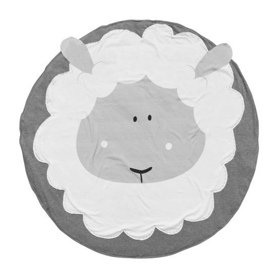 Bebek Oyun Matı Yumuşak Malzeme Bebek Emekleme Pedi Dairesel Tasarım Hayvan Desenli Bebek Aktivite Matı Bebek Emekleme Pedi