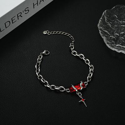 Fashion Exquisite Zircon Star Charm For Women Men Punk Style Star Silver Color Chain Adjustable Bracelet Jewelry Accessories