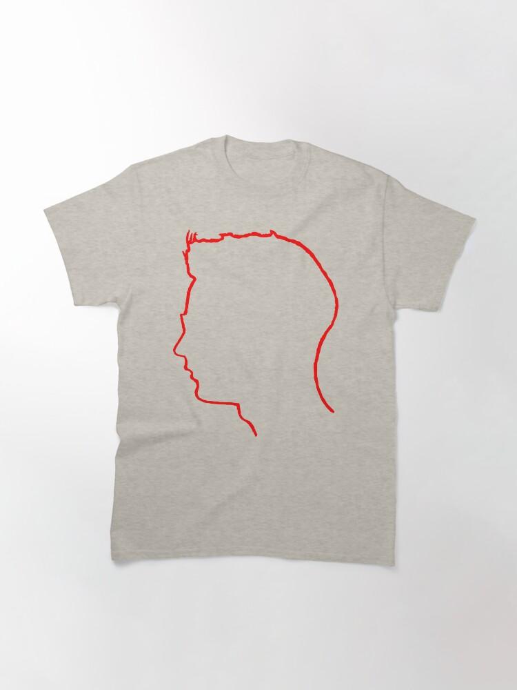 Depeche Mode Andy Fletch Fletcher Profile Red Outline Black Background Classic T-Shirt