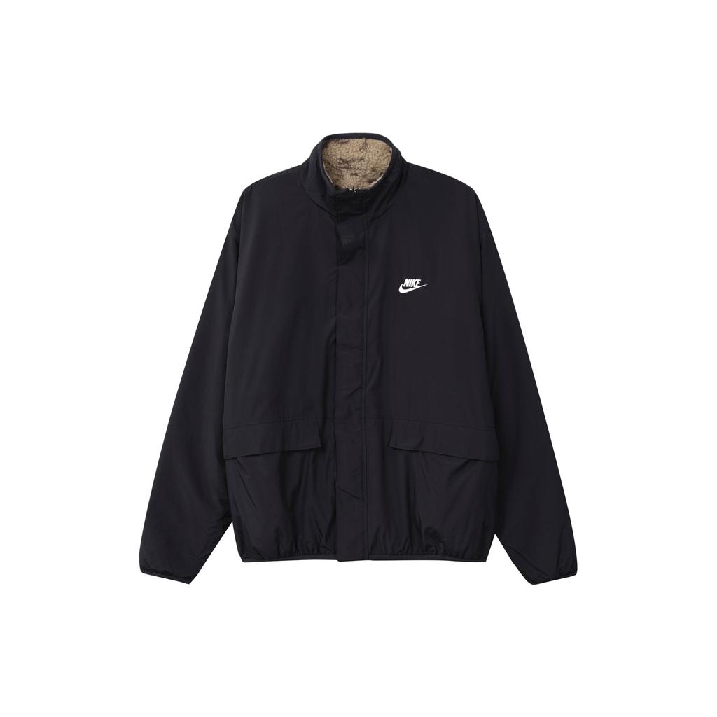 Nike Sportswear Club Fleece Plus Reversible Winterized Top Jacket Black/Sail Men Streetwear DQ4885-010