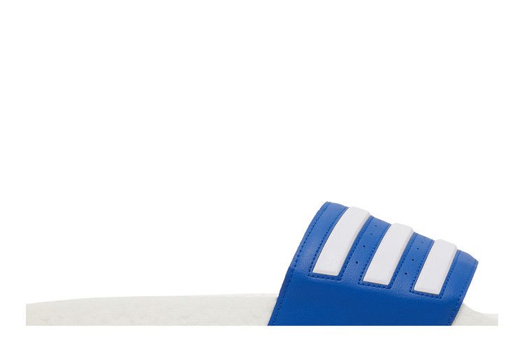 Men's Slides Adidas Adilette Boost Slide White Royal White/Royal Blue