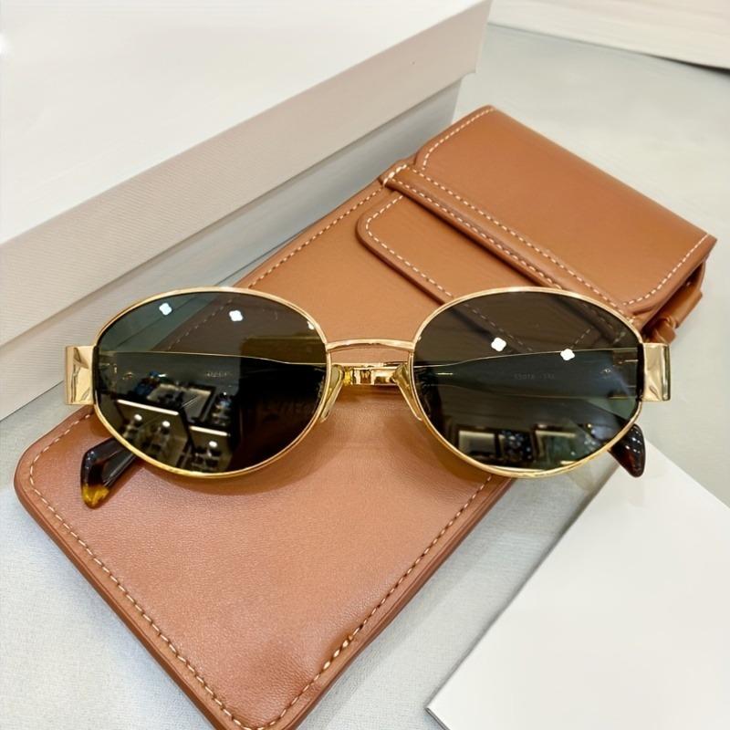 1Pcs Classic Metal Fashion Glasses Oval Frame for Men Daily Wear Holiday Gift Durable Lightweight Stylish