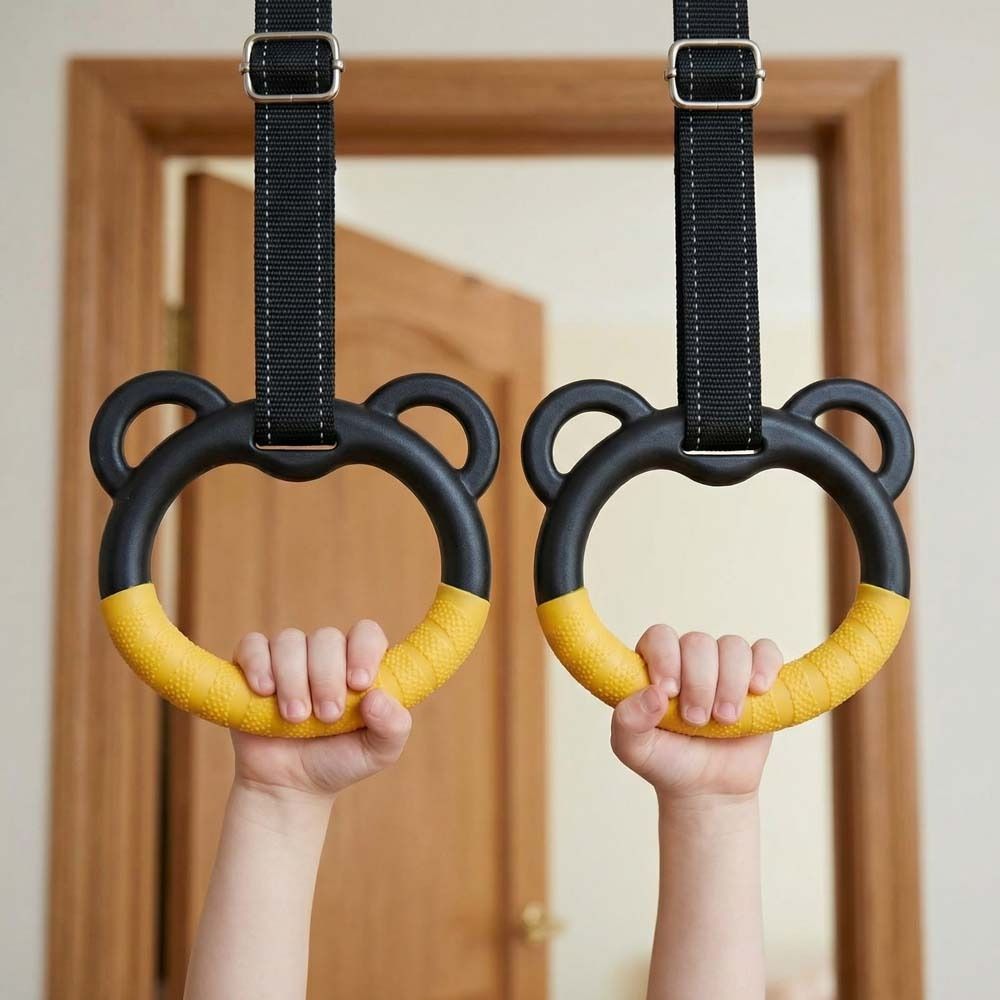Non-Slip Pull Up Bar With Straps Fitness Exercise Ring Gymnastic Rings Gymnastics Practice