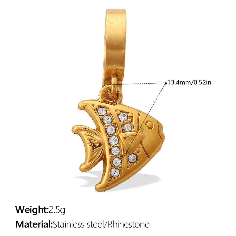 French Retro Seaside Vacation DIY Marine Life Bikini Pendant, 18K Gold-plated Versatile Accessories 2026