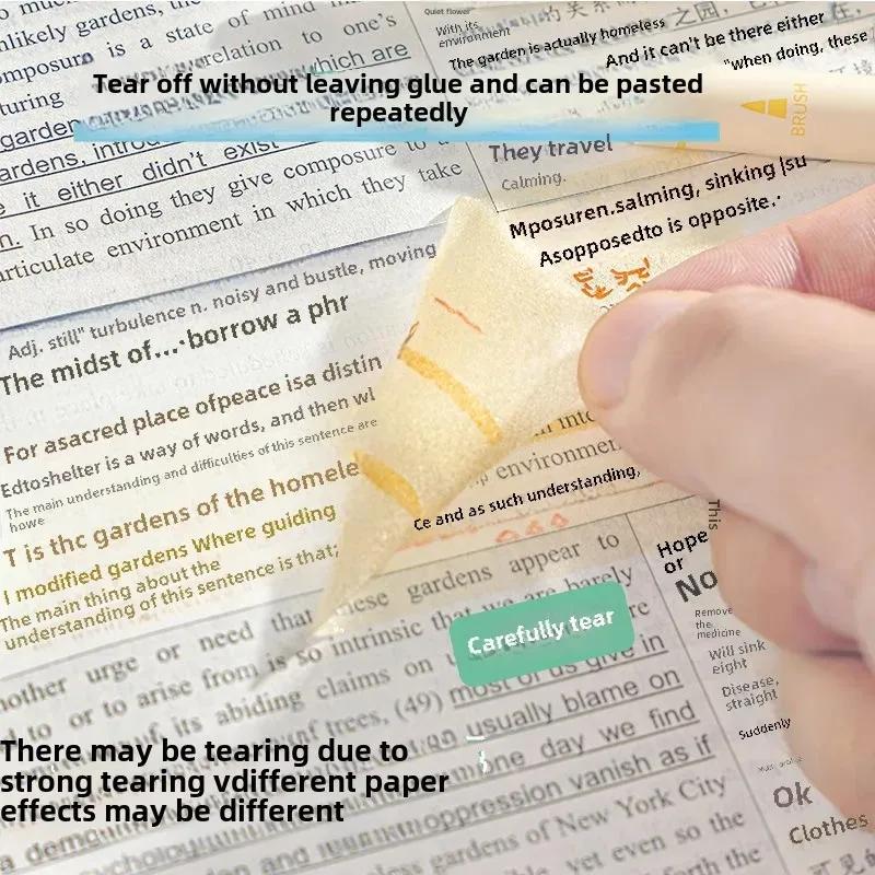 Glitter Transparent Sticky Notes Tabs Tearable Gradient Index Flags for Journaling Planner Student Office Notepad Memo Supplies