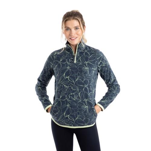 Weird Fish Womens/Ladies Reena Printed Quarter Zip Fleece Top